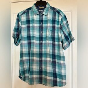 Tommy Bahama men’s short sleeve button down resort style shirt linen blend M